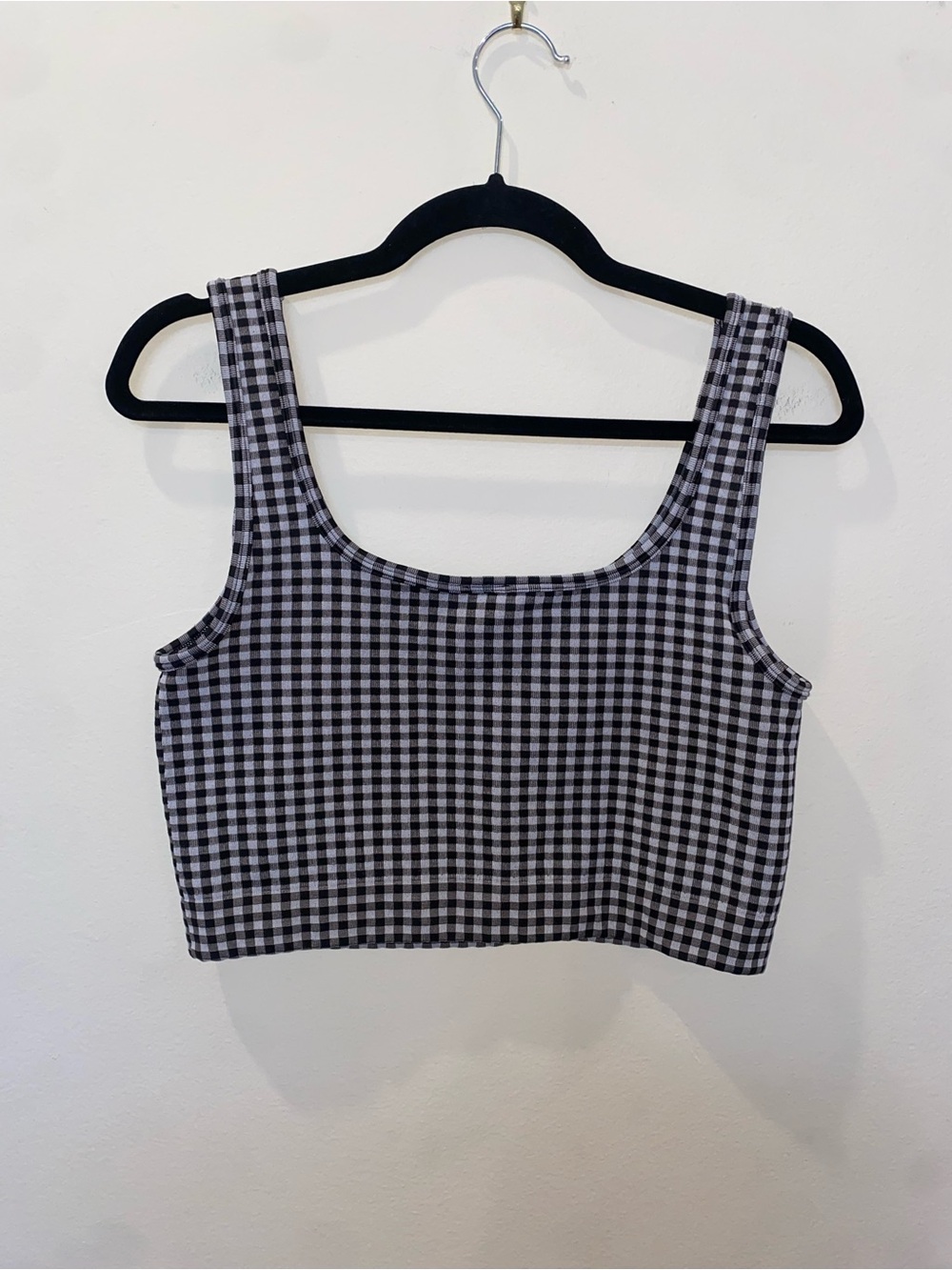 No Boundaries Sporty Black & White Gingham Athletic Set - Picture 3 of 7